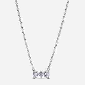 Collier Nœud Scintillant Argent
