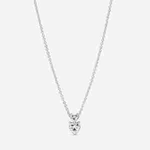 Collier Pendentif Cœur Double Scintillant