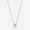 Collier Pendentif Halo Rond Scintillant l’Or