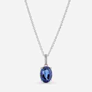 Collier Pendentif Halo Spectaculaire Scintillant