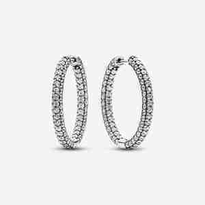 Créoles Simple Rang Pavées Pandora Timeless