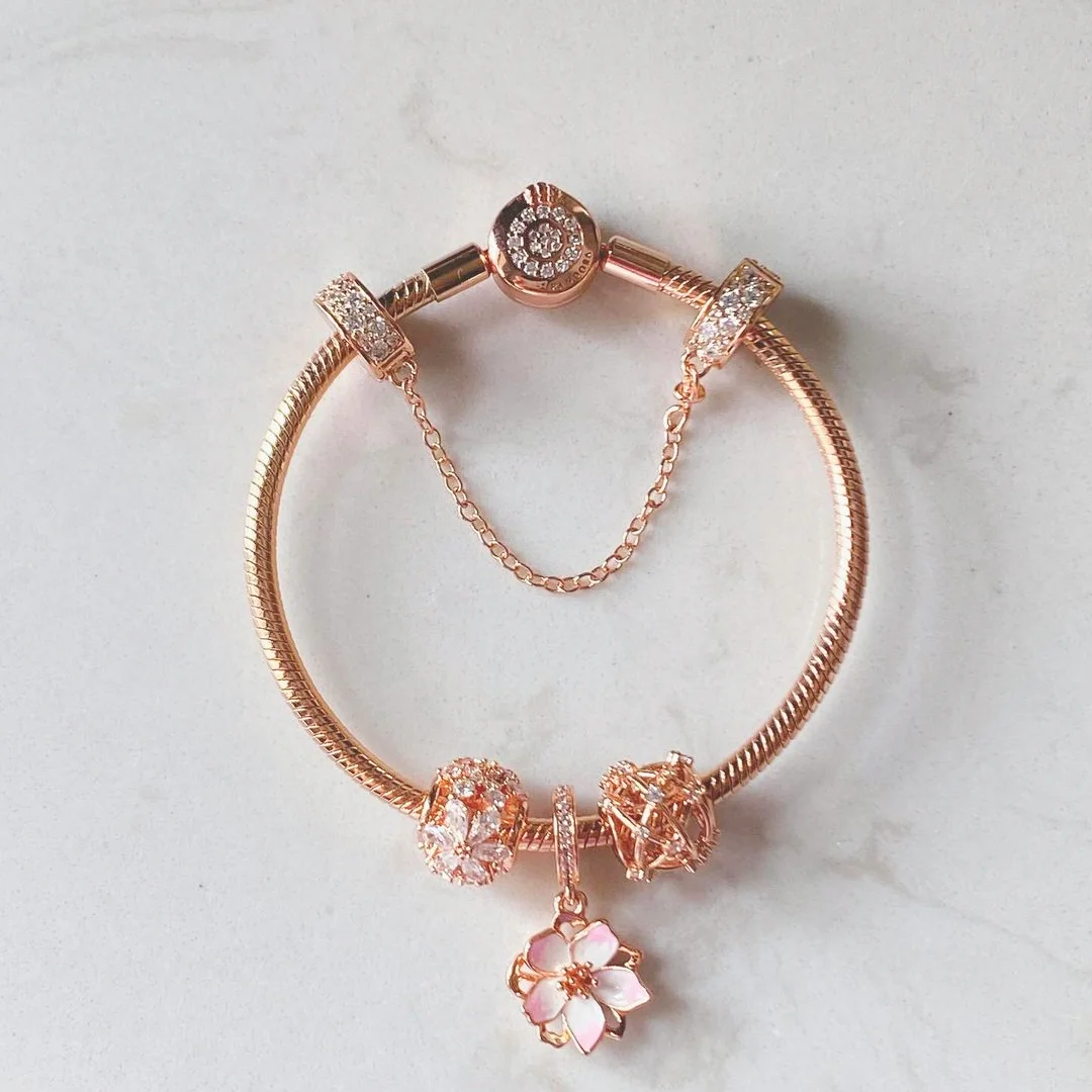 Parure Sakura tout en or rose Parure Sakura tout en or rose