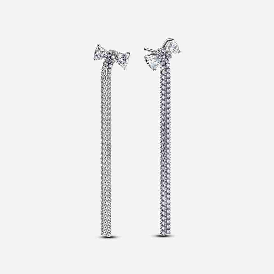 Pendants d’Oreilles Nœud Pavé Pendants dOreilles Noeud Pave