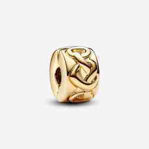 Charm Clip Cœurs Noués-l’Or