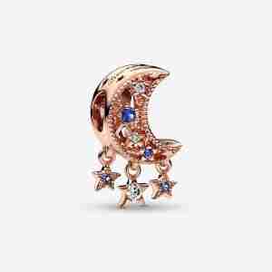 Charm Étoile & Croissant de Lune-l’Or Rose