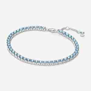 Bracelet Rivière Bleu Clair Scintillant