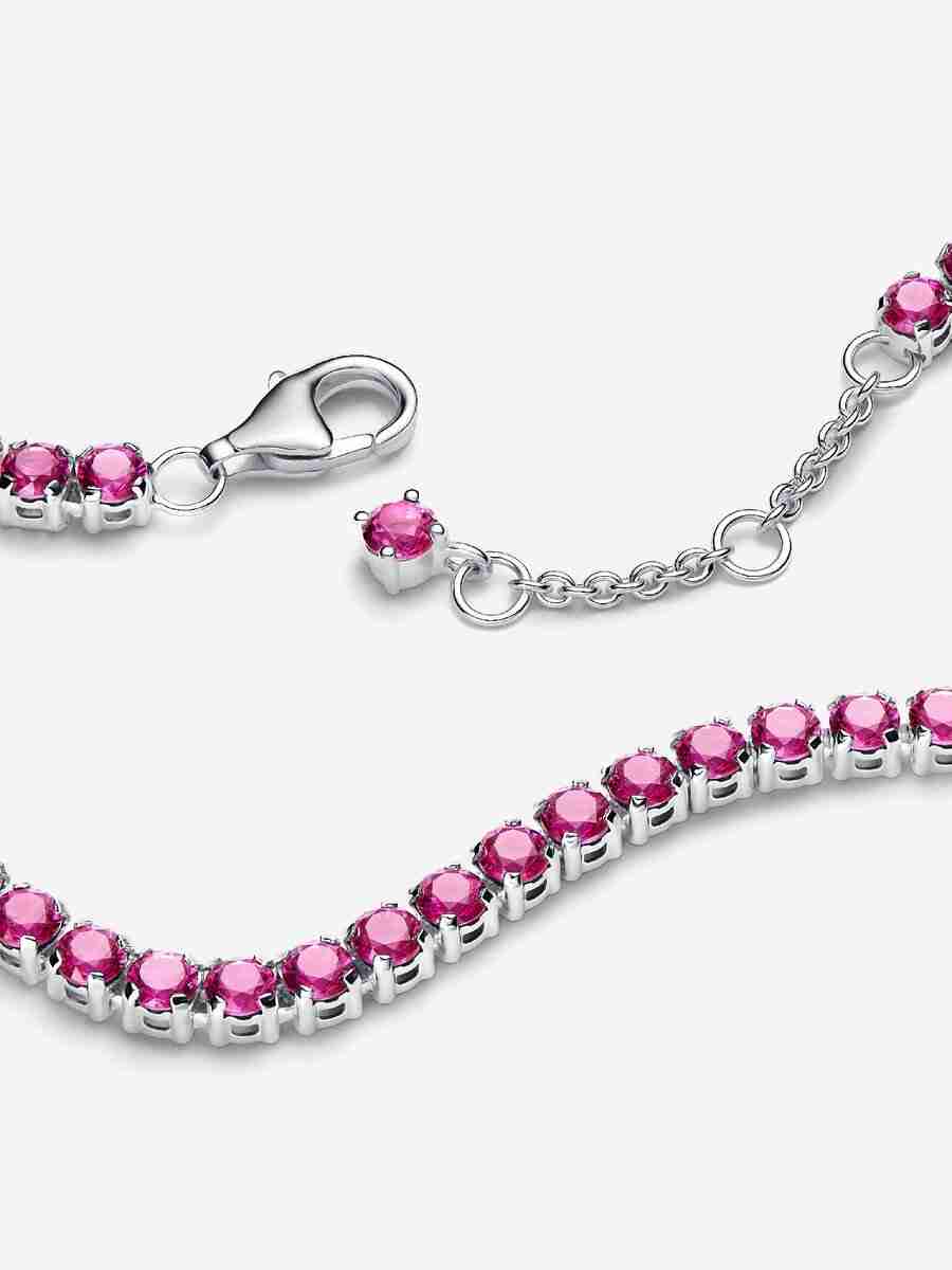 Bracelet Rivière Rose Scintillant-1 Bracelet Riviere Rose Scintillant 1