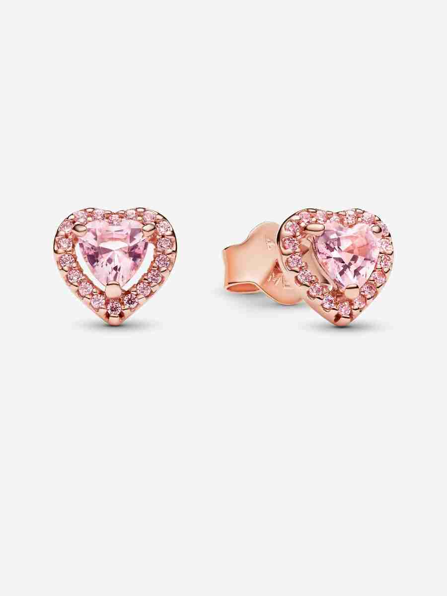 Clous d’Oreilles Cœurs Surélevés Roses Clous dOreilles Coeurs Sureleves Roses