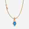 Collier Composé Main de Fatma Bleue