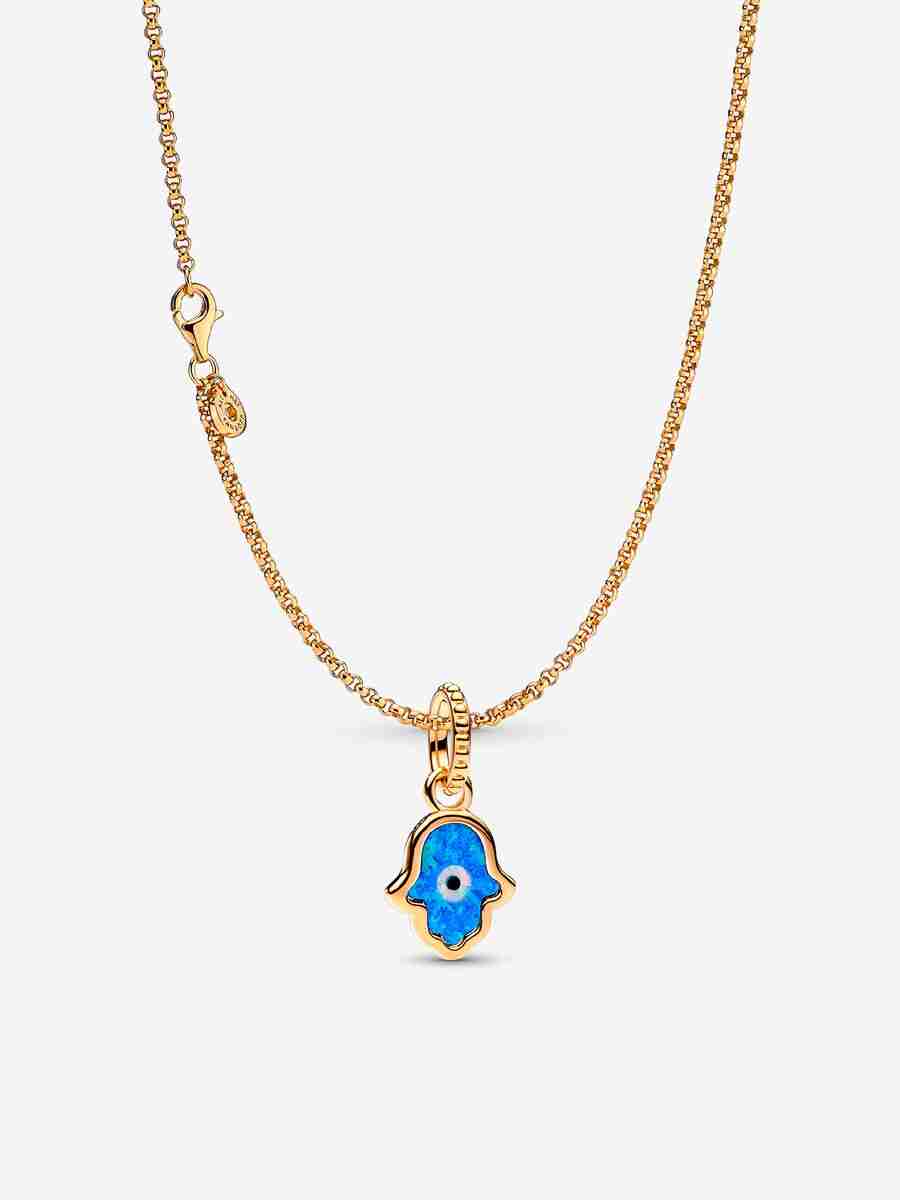 Collier Composé Main de Fatma Bleue Collier Compose Main de Fatma Bleue