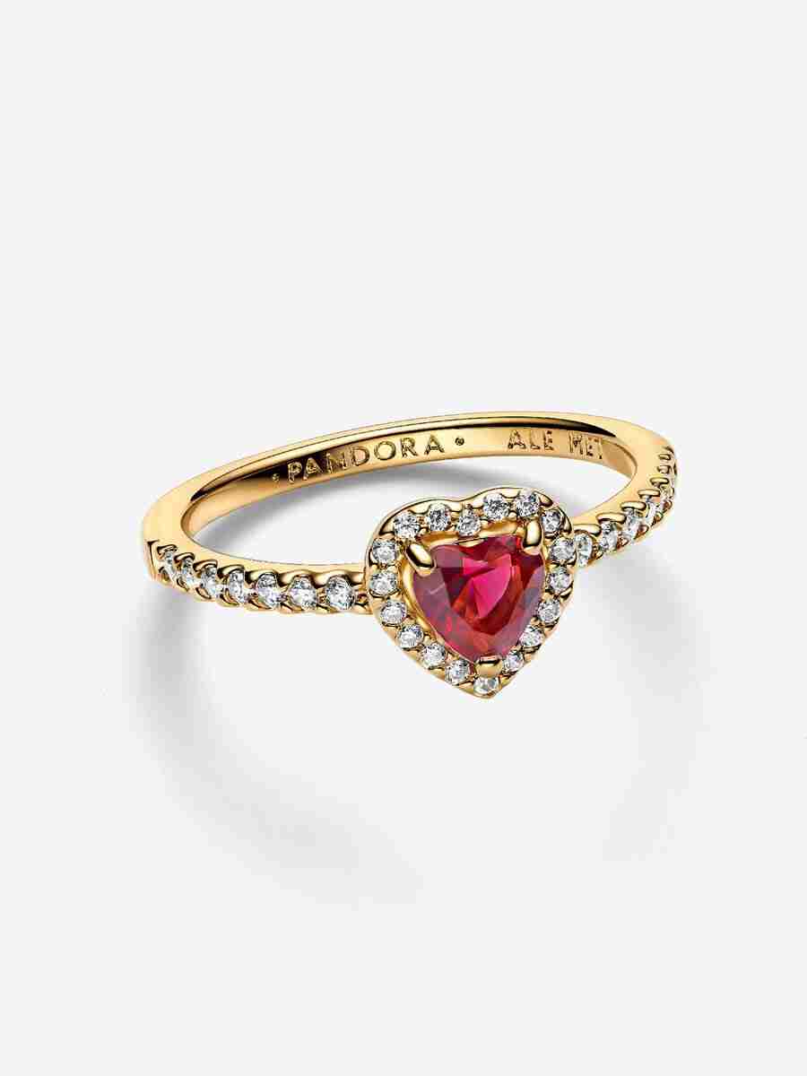 Heart 14k gold-ring with cherries jubilee red crystal and clear cubic zirconia-1 Heart 14k gold ring with cherries jubilee red crystal and clear cubic zirconia 1