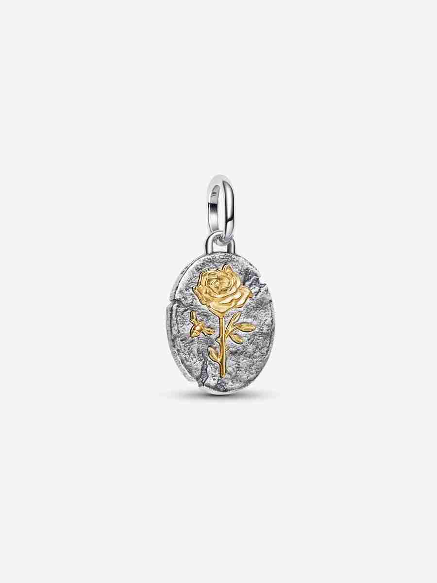Charm Médaillon Rose Charm Medaillon Rose