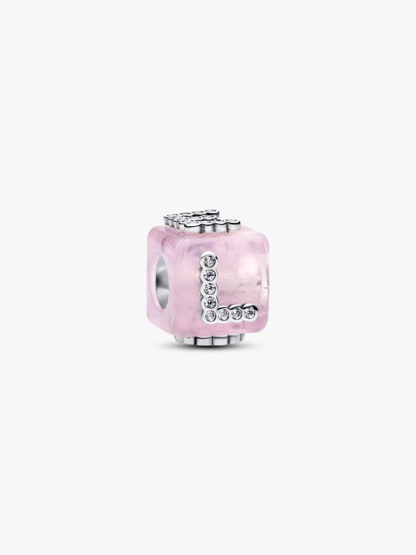 Charm Cube Love Murano Rose Charm Cube Love Murano Rose