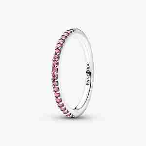 Anneau Rose Scintillant-Argent