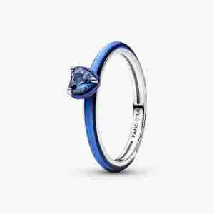 Bague Cœur Chakra Bleu