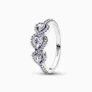 Bague Trilogie Cœur Halo