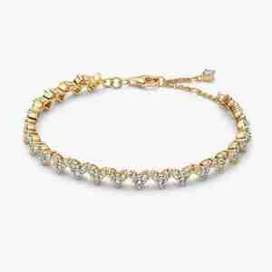 Bracelet Cœurs Trios de Pierres Doré