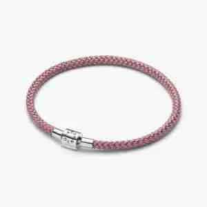 Bracelet Cordon Rose Brillant