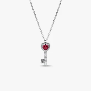Collier Clé Cœur Surélevé