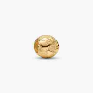 Mini Charm Globe Texturé Doré