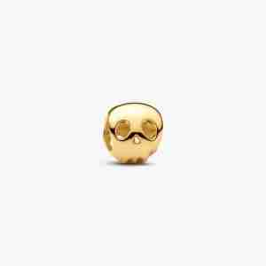 Mini Charm Tête de Mort Doré